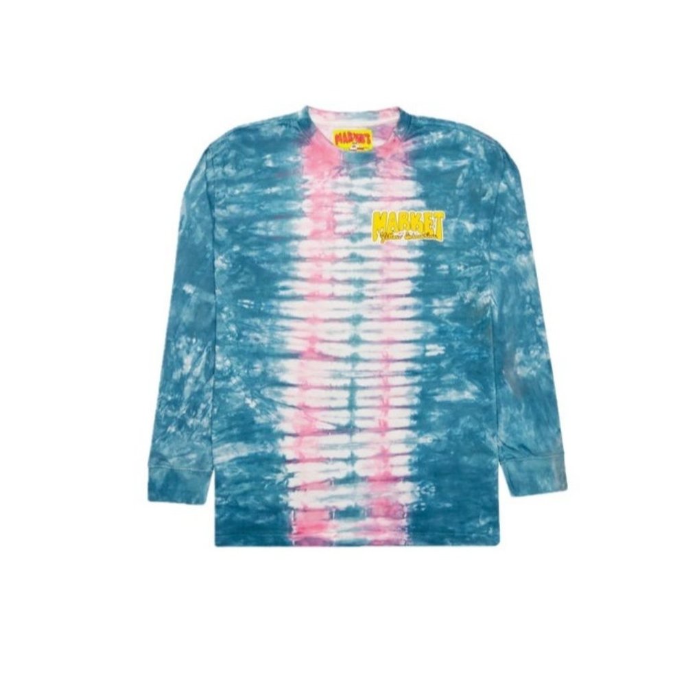 CHINATOWN MARKET YELLOW SUBMARINE TIE DYE L/S TEE SZ LARGE